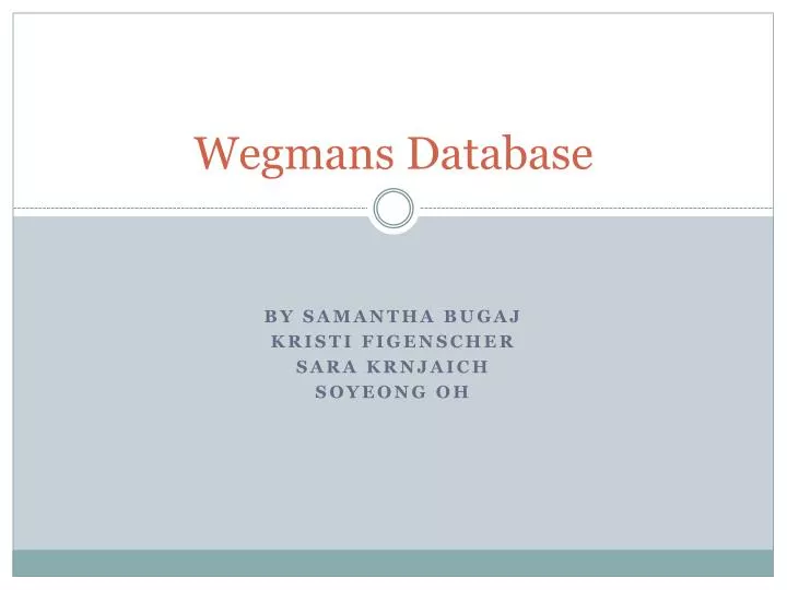 wegmans database