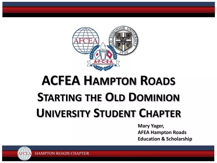 acfea hampton roads starting the old dominion university student chapter
