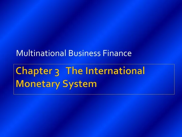 multinational business finance