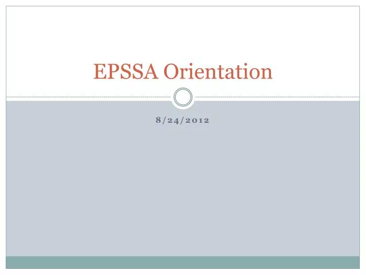 epssa orientation