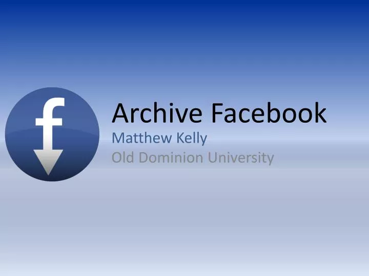 archive facebook