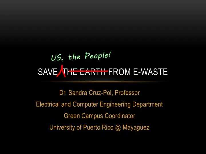 save the earth from e waste