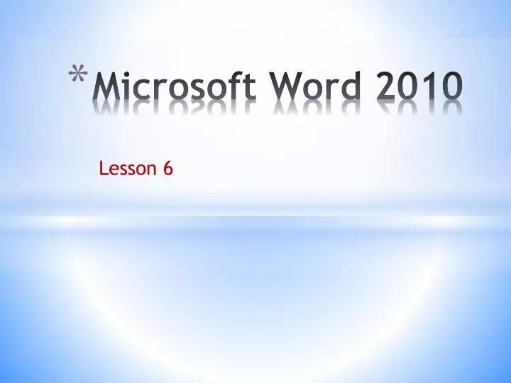 microsoft word 2010