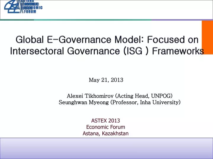 global e governance model focused on intersectoral governance isg frameworks