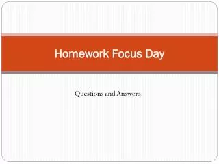 homework focus day