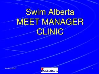 Swim Alberta MEET MANAGER CLINIC