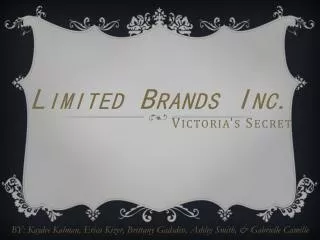 Limited Brands Inc. Victoria's Secret