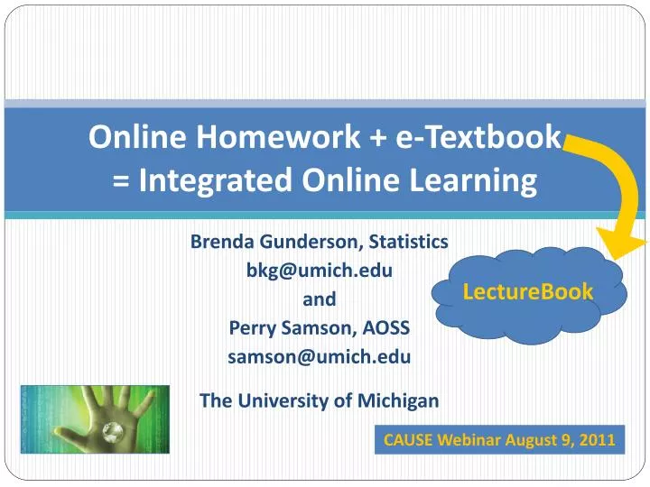 online homework e textbook integrated online learning