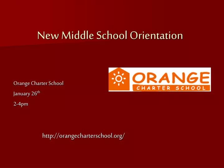 new middle school orientation