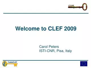 Welcome to CLEF 2009