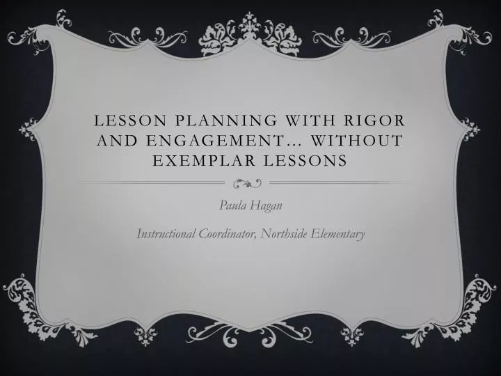 lesson planning with rigor and engagement without exemplar lessons