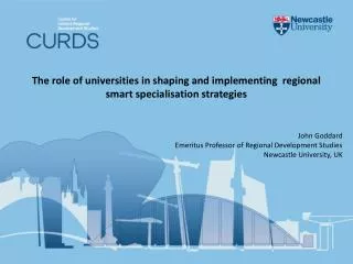 The role of universities in shaping and implementing regional smart specialisation strategies