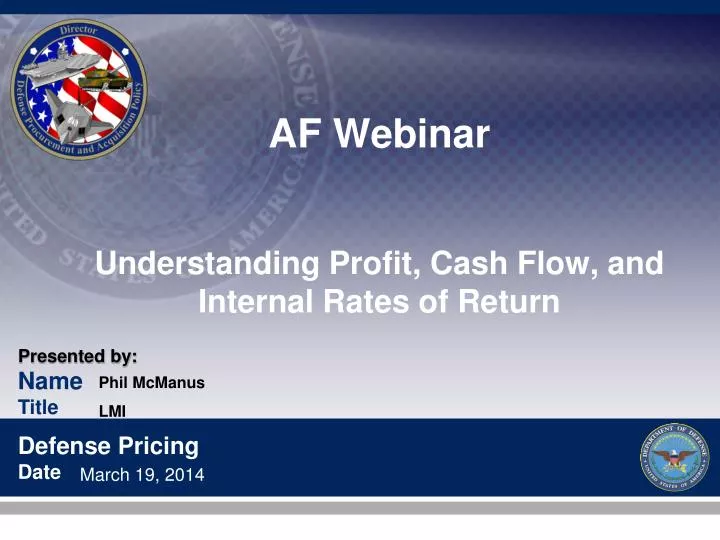 af webinar understanding profit cash flow and internal rates of return