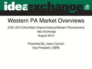 Western PA Market Overviews