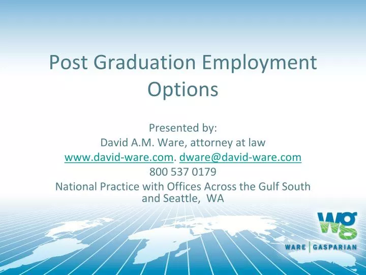 post graduation employment options