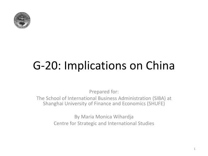 g 20 implications on china