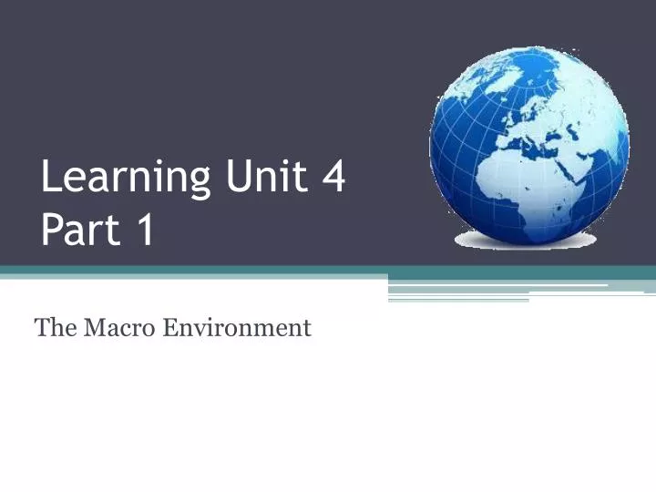 learning unit 4 part 1