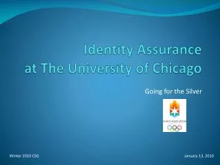 Identity Assurance at The University of Chicago