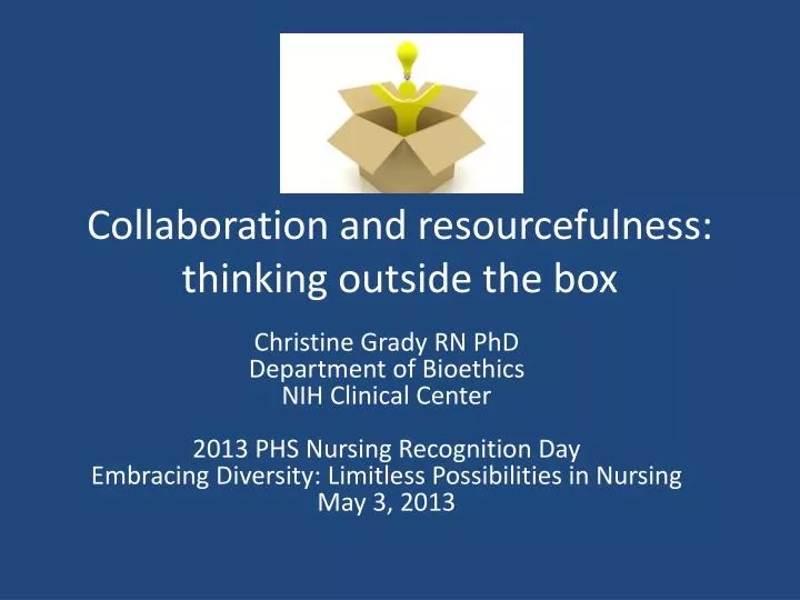 collaboration and resourcefulness thinking outside the box