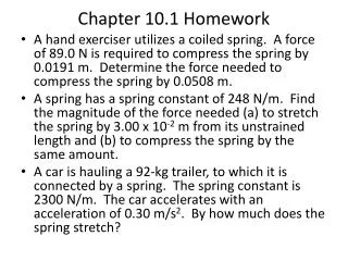 Chapter 10.1 Homework