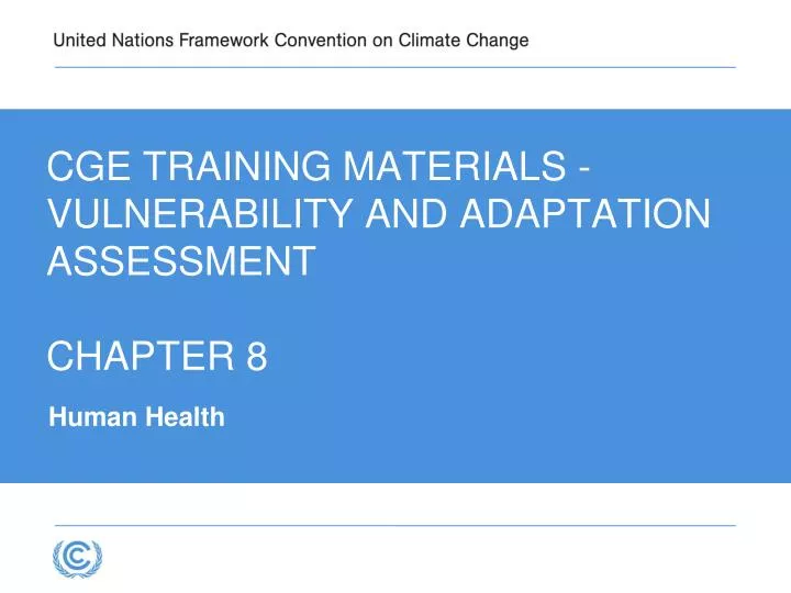 cge training materials vulnerability and adaptation assessment chapter 8