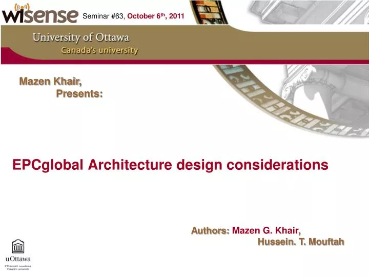 epcglobal architecture design considerations