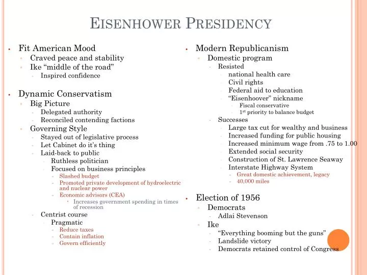 eisenhower presidency