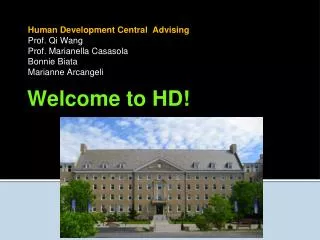 Welcome to HD!