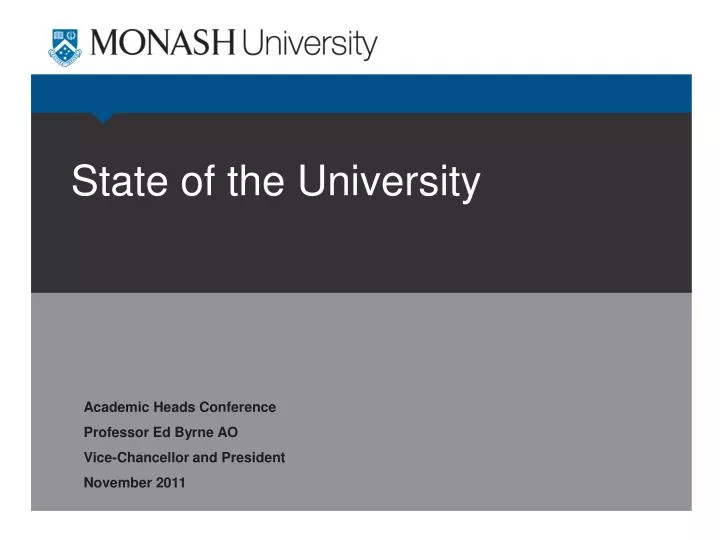 state of the university