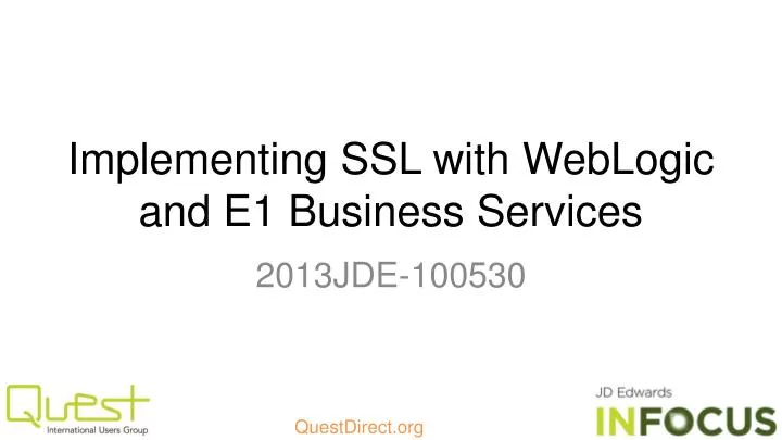 implementing ssl with weblogic and e1 business services