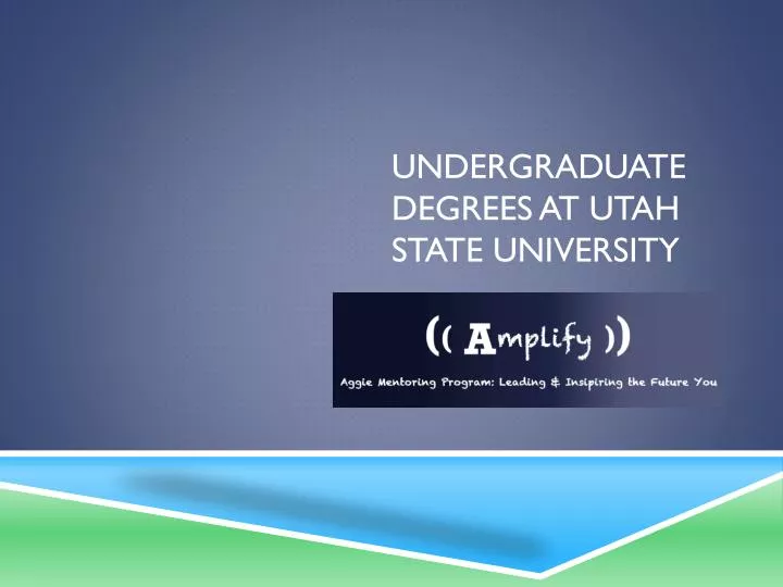 undergraduate degrees at utah state university