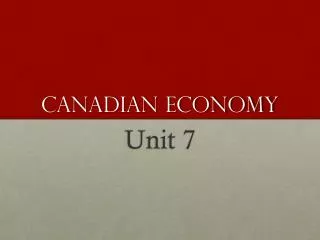 Canadian Economy