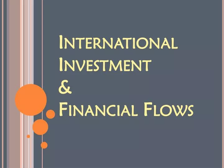 international investment financial flows