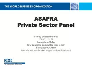 ASAPRA Private Sector Panel