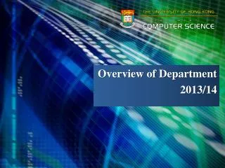 Overview of Department 2013/14