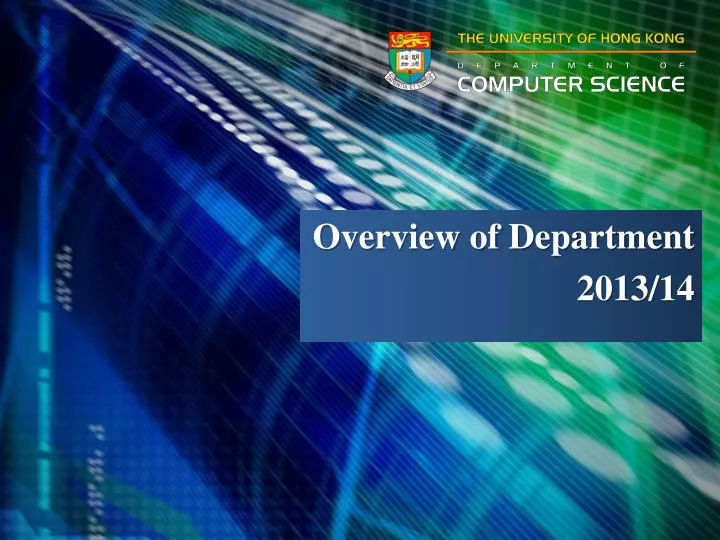 overview of department 2013 14