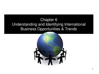 Chapter 6 Understanding and Identifying International Business Opportunities &amp; Trends