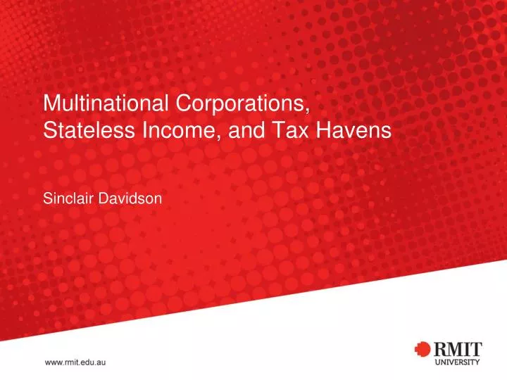 multinational corporations stateless income and tax havens