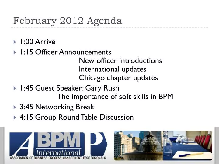 february 2012 agenda