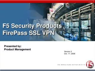 F5 Security Products FirePass SSL VPN