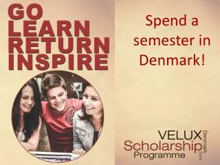 Spend a semester in Denmark!