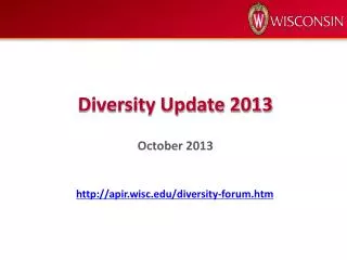 Diversity Update 2013 October 2013