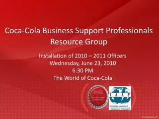 Coca-Cola Business Support Professionals Resource Group