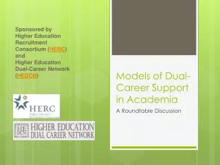 Models of Dual-Career Support in Academia