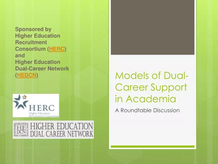models of dual career support in academia