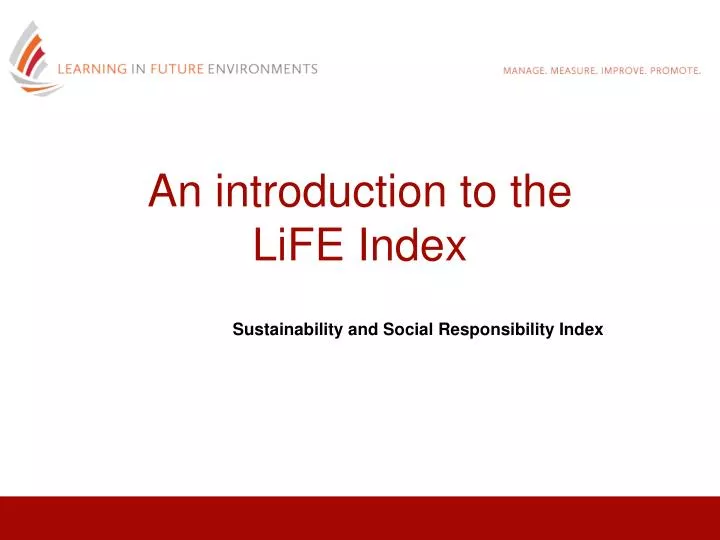 an introduction to the life index