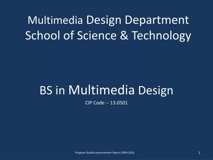 multimedia design department school of science technology