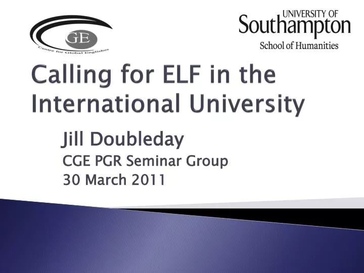 calling for elf in the international university