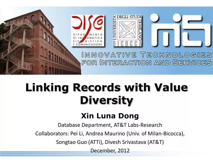 linking records with value diversity