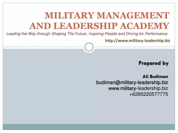 military management and leadership academy